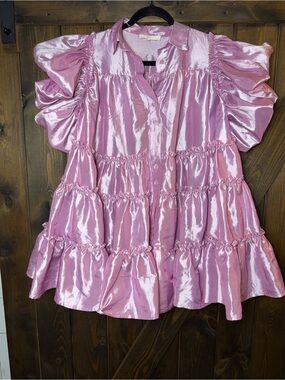 Klesis Babydoll Puff Sleeve Mini Dress Whimsigoth Avant Garde Maximalist Sz S